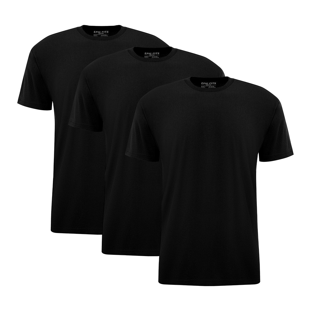 black crew neck t shirt