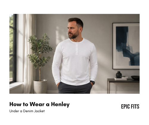How to Wear a Henley Under a Denim Jacket