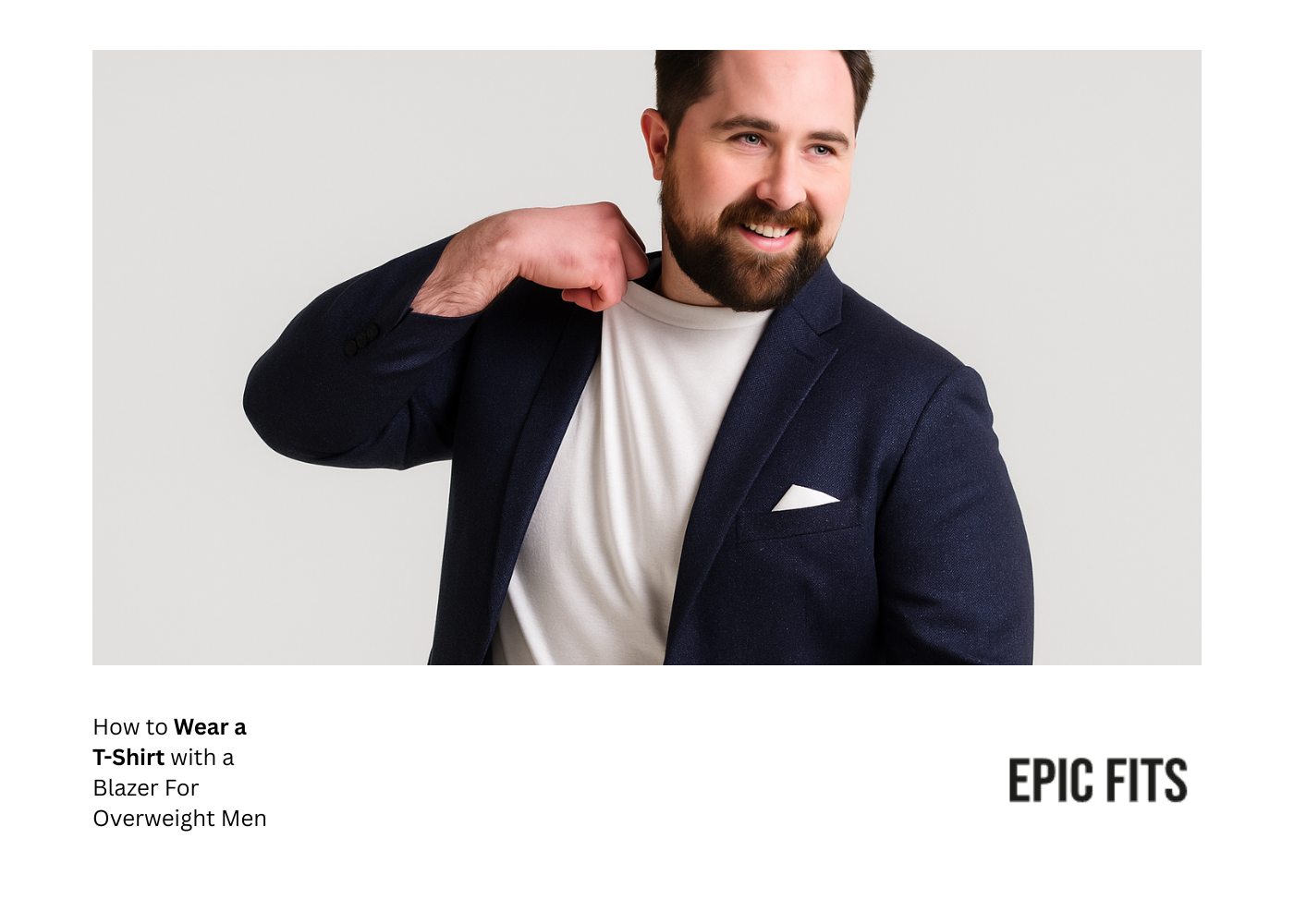 How to Wear a T Shirt with a Blazer For Overweight Men
