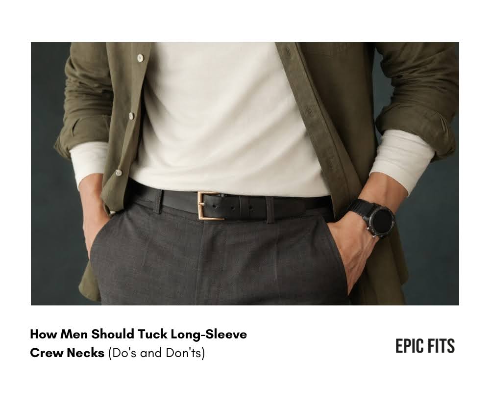  How to Tuck Long Sleeve t-Shirts for Men Without Bulk 