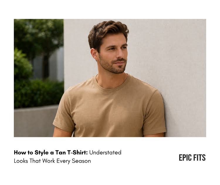  How to Style a Tan T-Shirt for Men 