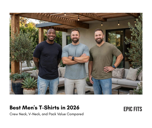 Best Men's T-Shirts in 2026: Crew Neck, V-Neck, and Pack Value Compared