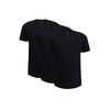 All Black Curved Hem Crew Neck 3-Pack