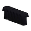 All Black Curved Hem Crew Neck 6-Pack