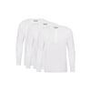 All White Long Sleeve Henley 3-Pack