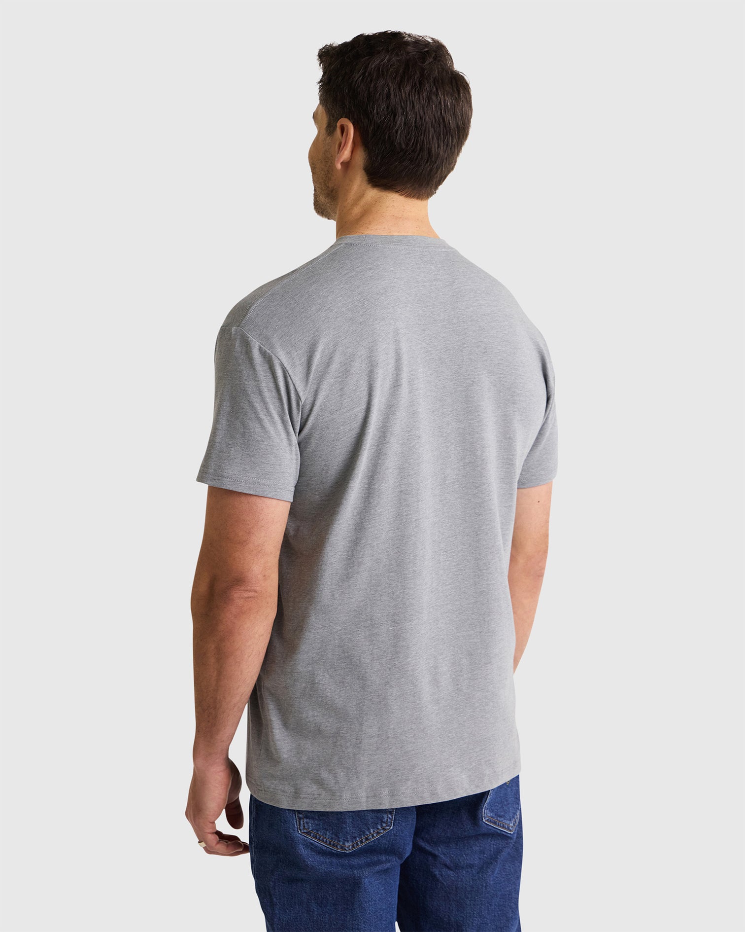 Crew Neck Solid-Color Loose-FitT-Shirt