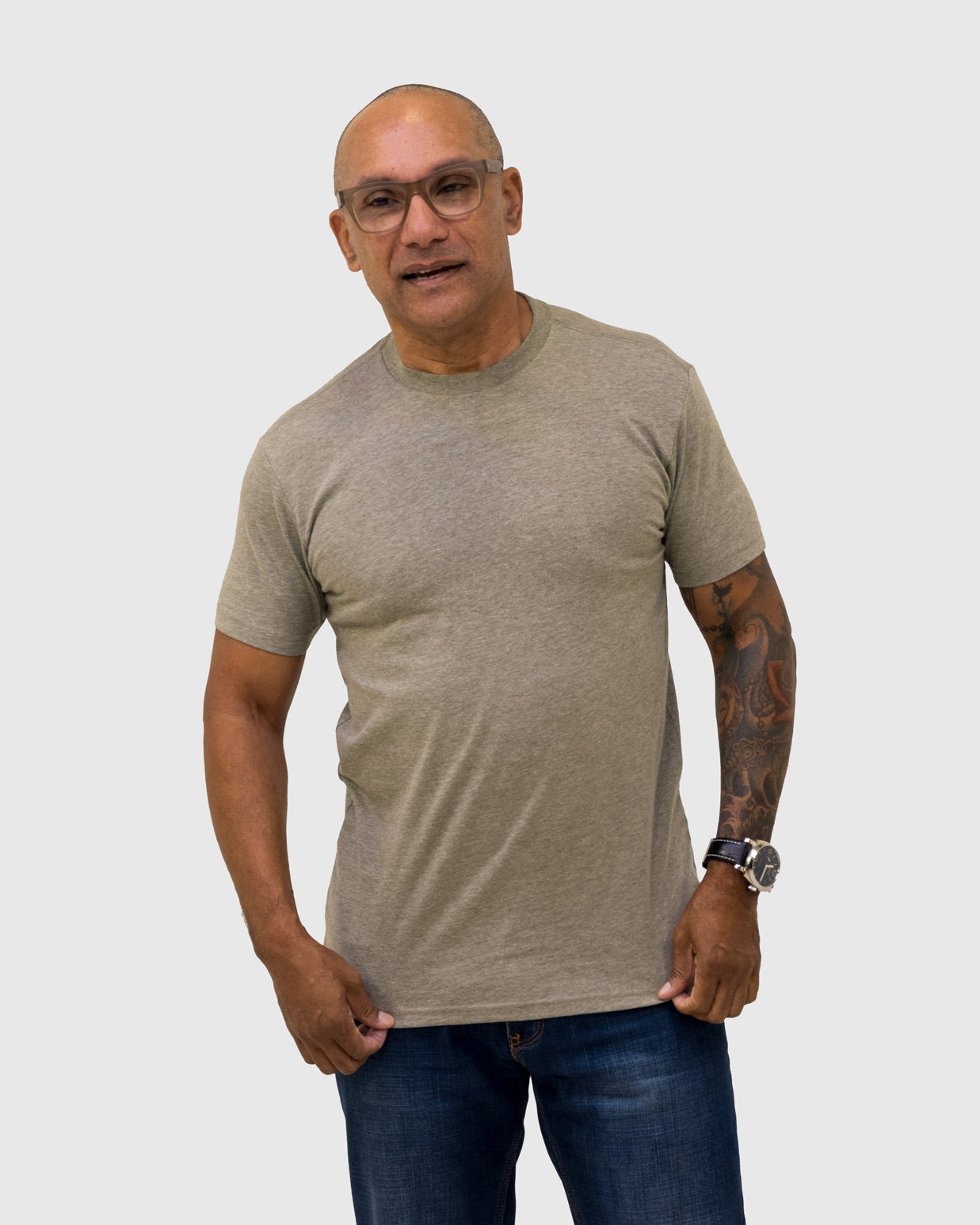 Military Gray Crew Neck