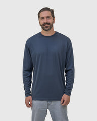 Slate Blue Long Sleeve Crew Neck