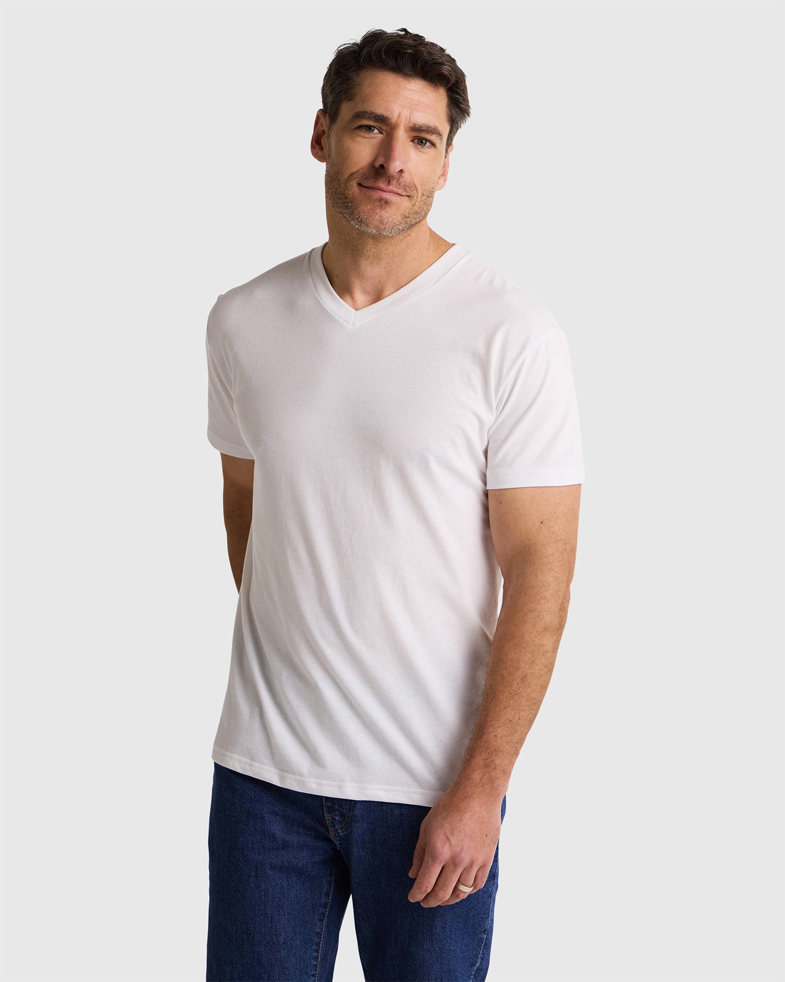 Men's White V-Neck T-Shirts 6-Pack | Ultimate Style Collection – EPIC FITS