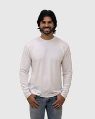 White Long Sleeve Crew Neck