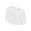 All White Long Sleeve Crew Neck 3-Pack